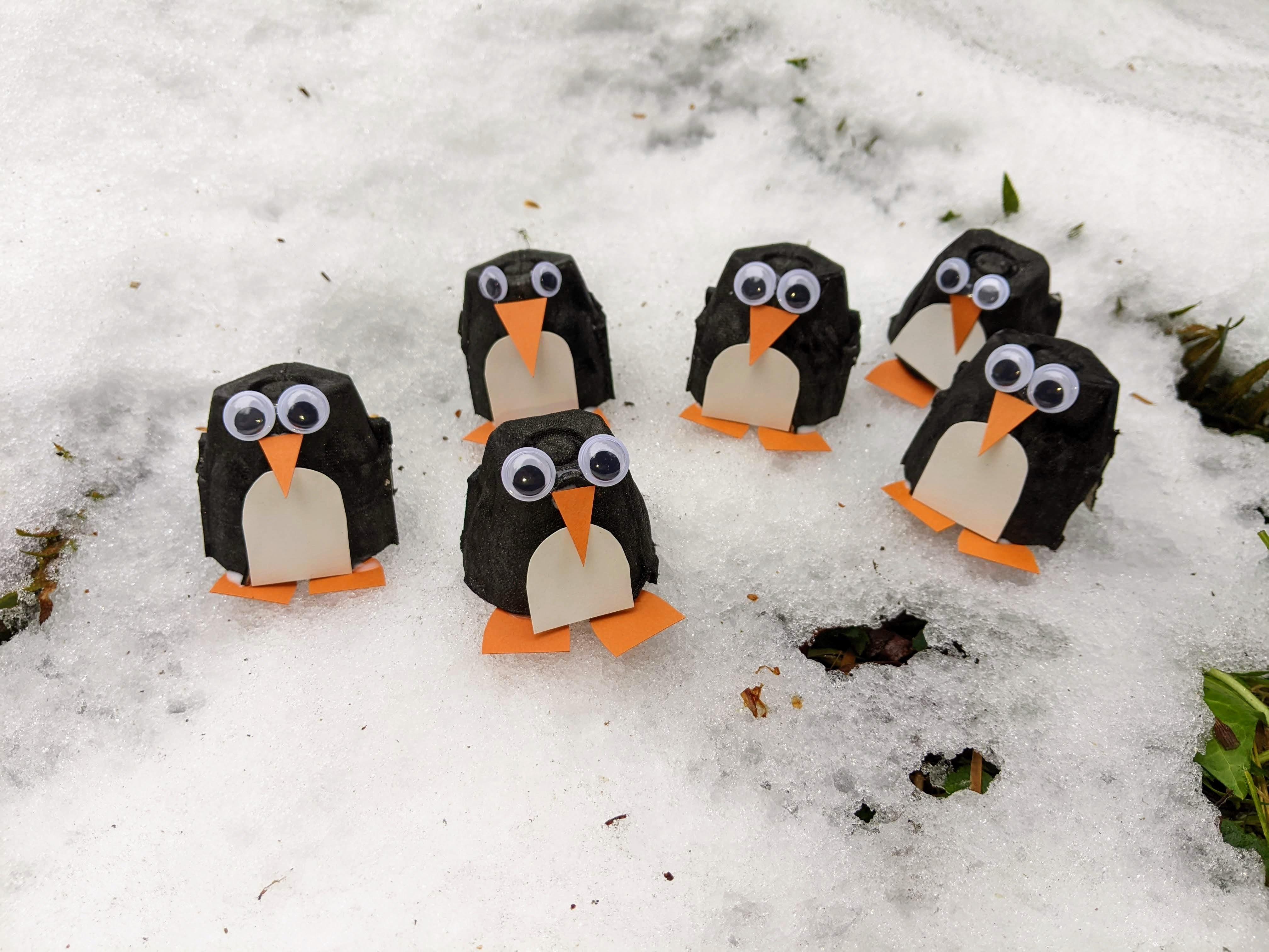 Egg Carton Penguin Craft
